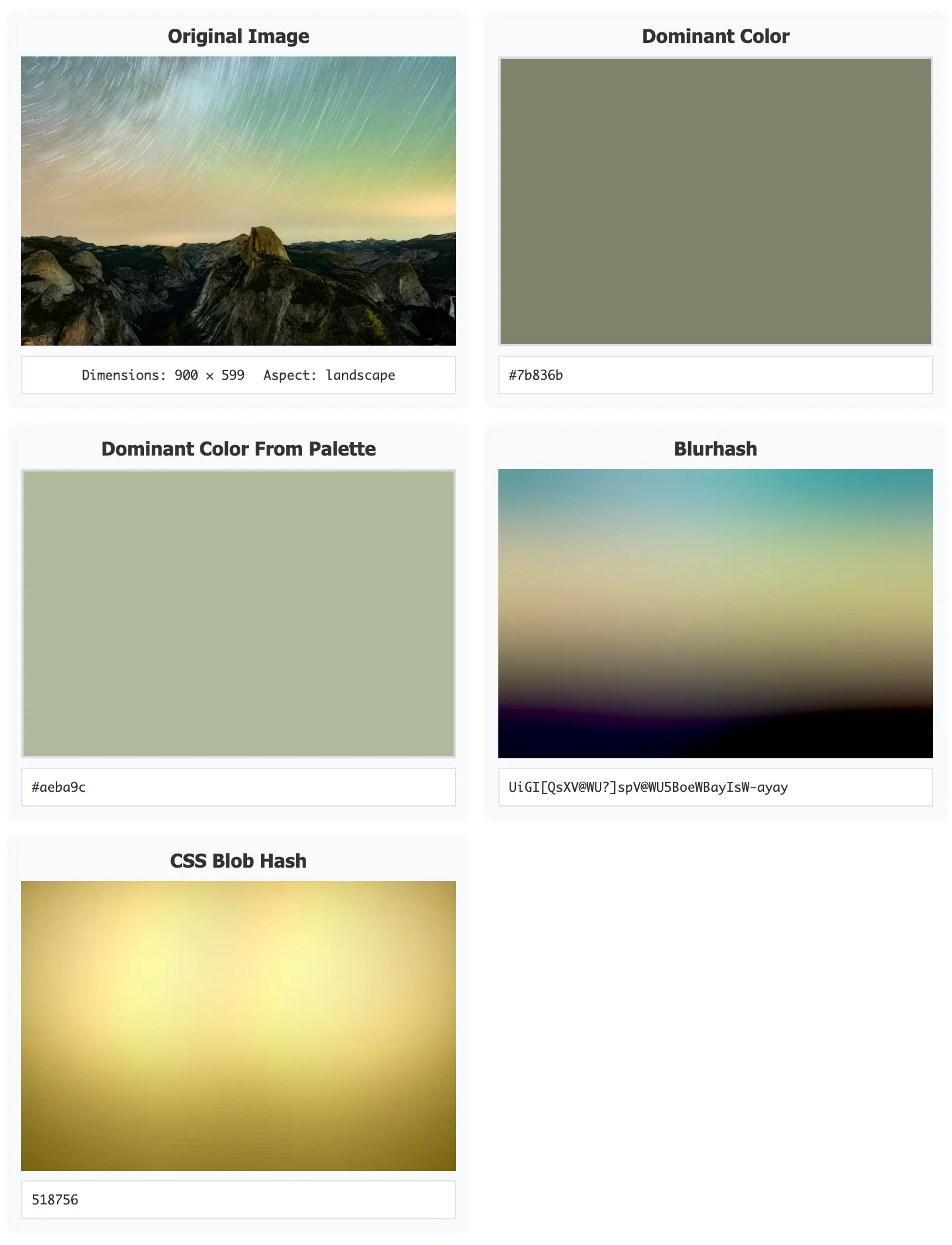 Example output for a beautiful shot of Half Dome at Yosemite